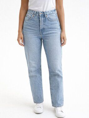 Zara Womens Size W24 x L39 High-Waisted Distressed Blue Jeans Denim 5 Pockets